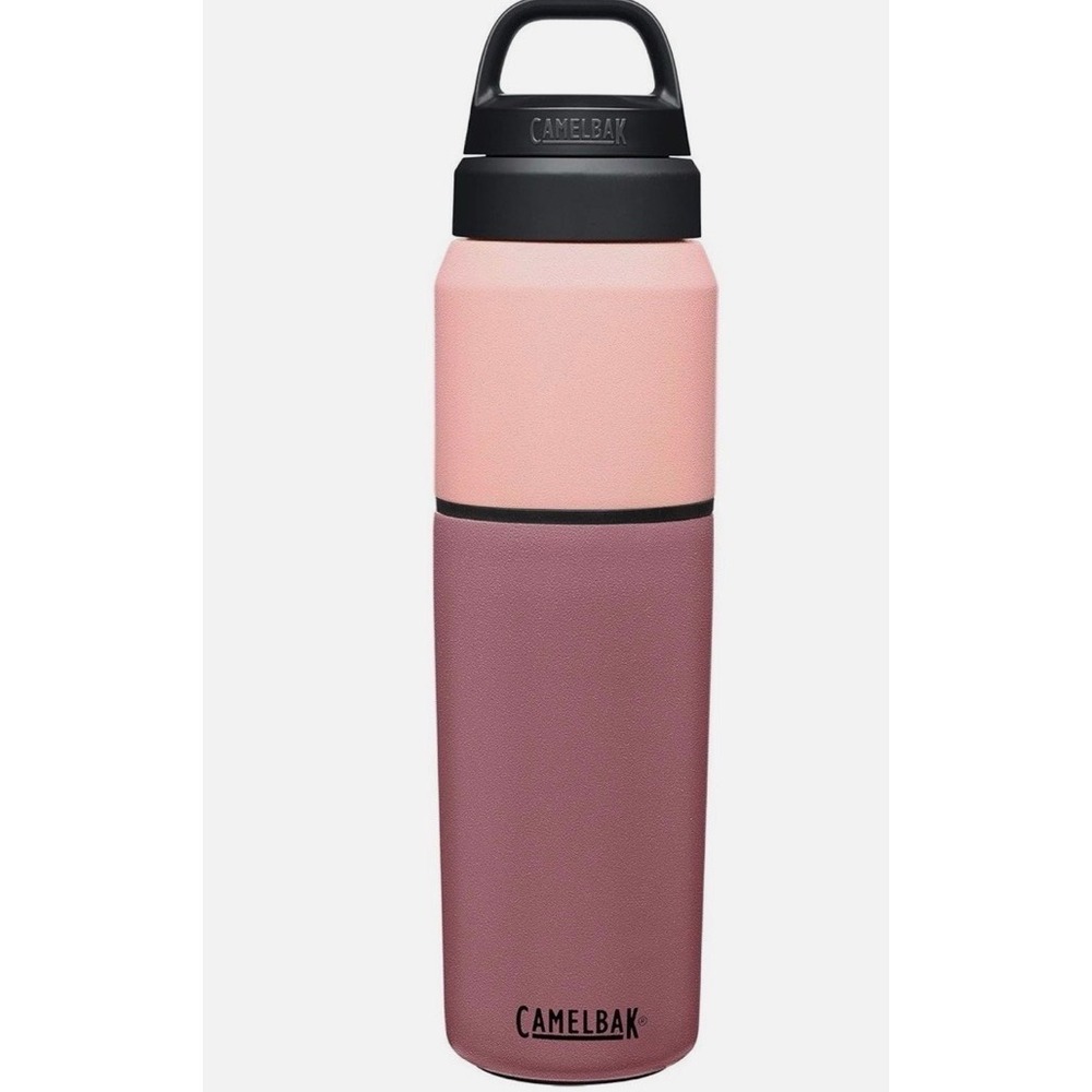 CamelBak MultiBev 2-in-1 Vacuum Stainless Water Bottle Cup Terracotta Rose Pink